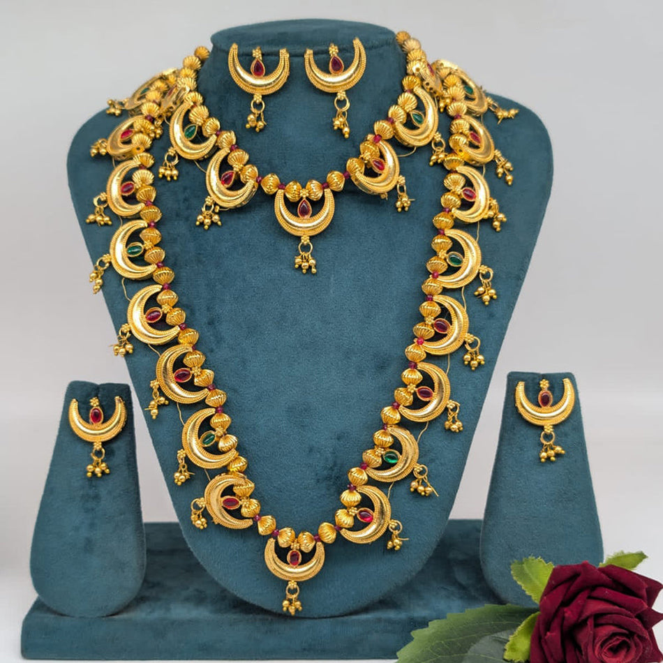 Kundan Choker Necklace in Rose Gold Plated | Bridal Jewellery India