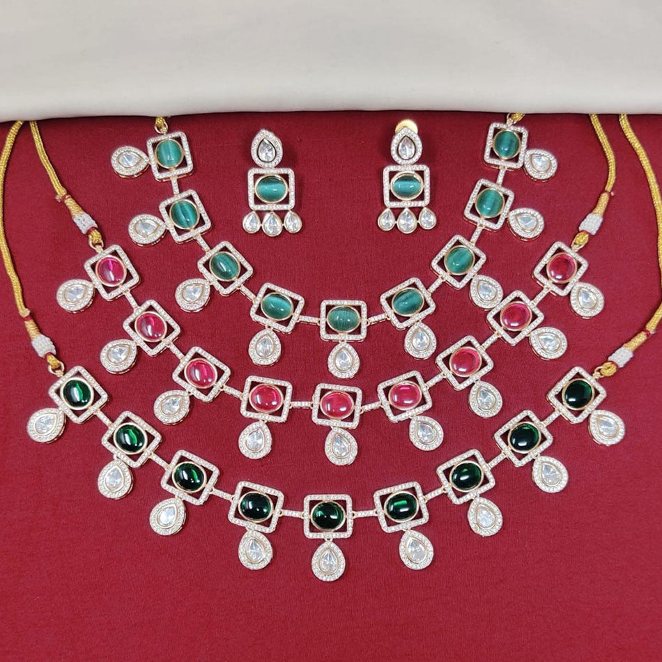 Kundan Necklace in Gold Plated Pearl for Bridal | Bridal Jewellery India