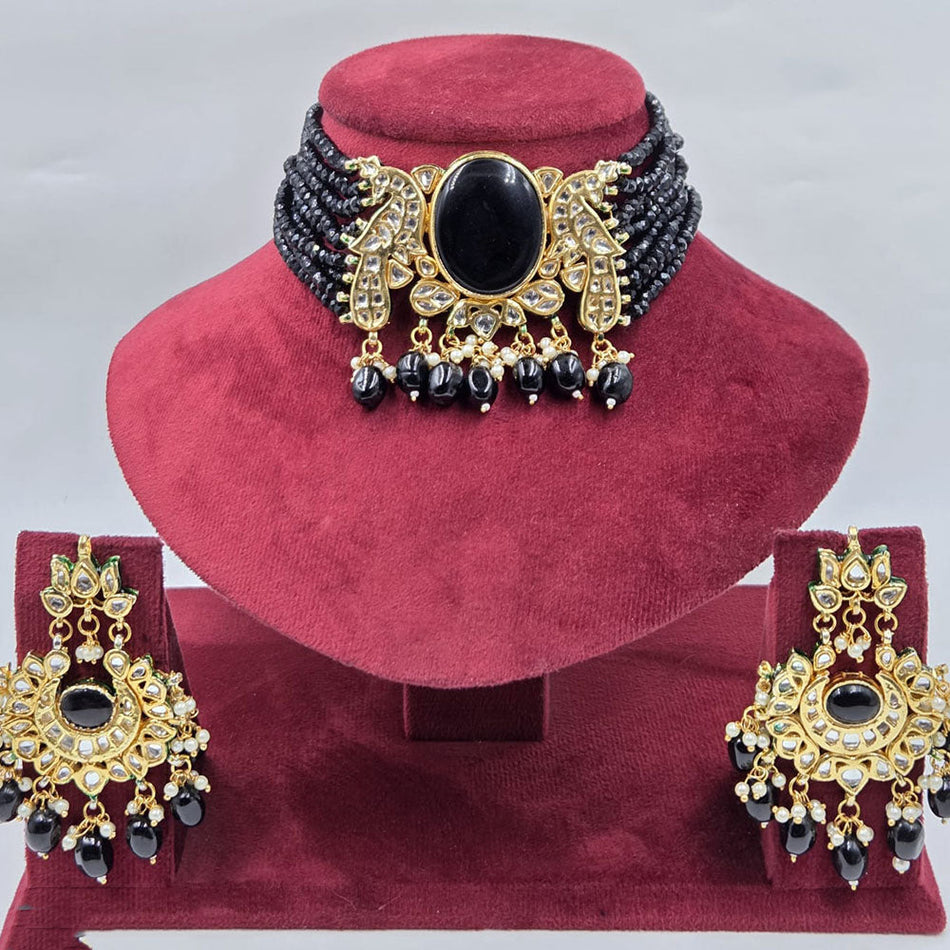 Kundan Choker Necklace in Gold Plated | Bridal Jewellery India