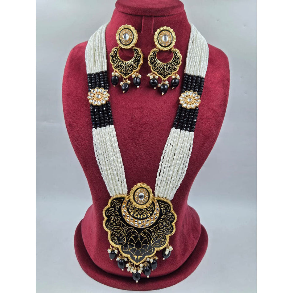 Kundan Stone Meenakari Necklace Bridal Wear | Bridal Jewellery India