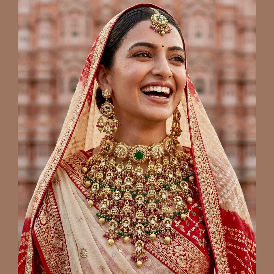 Royal Choker in  Gold Plated | Bridal Jewellery India