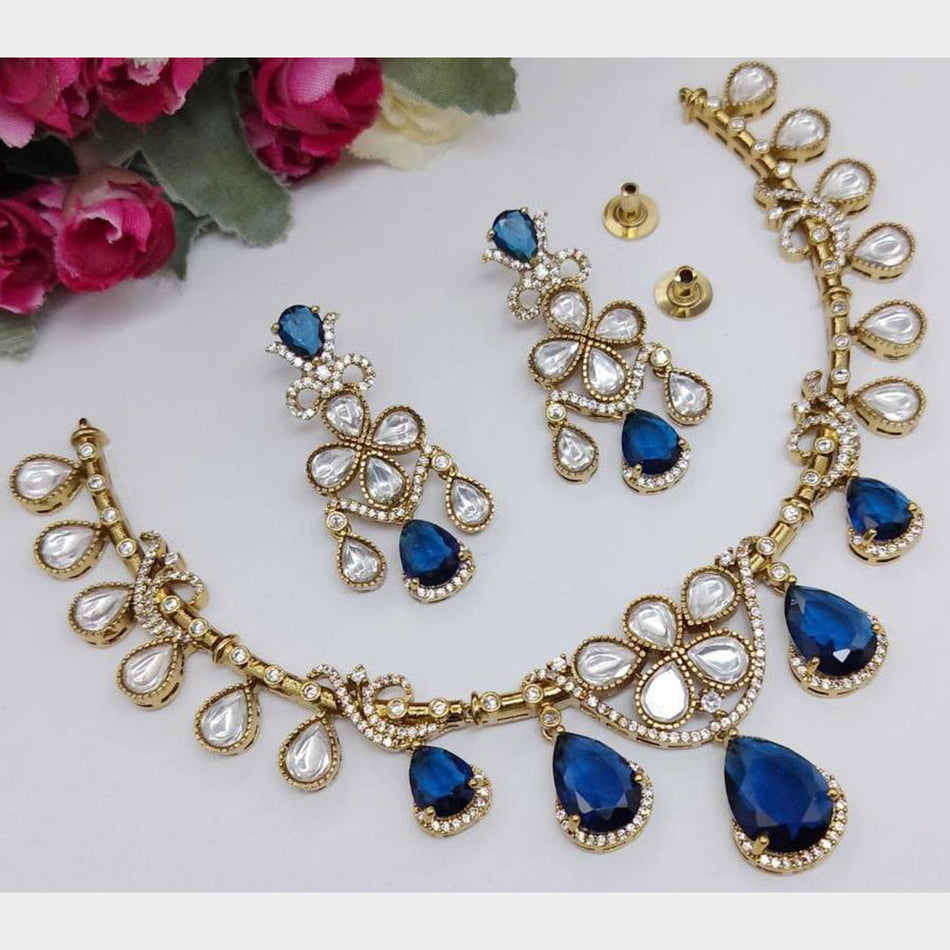 Royal Crystal Stone Choker Necklace for Bridal Wear | Bridal Jewellery India