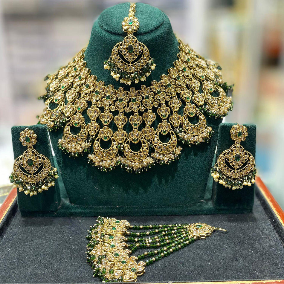 Crystal Necklaces   Pearls in Sterling Silver for Bridal | Bridal Jewellery India