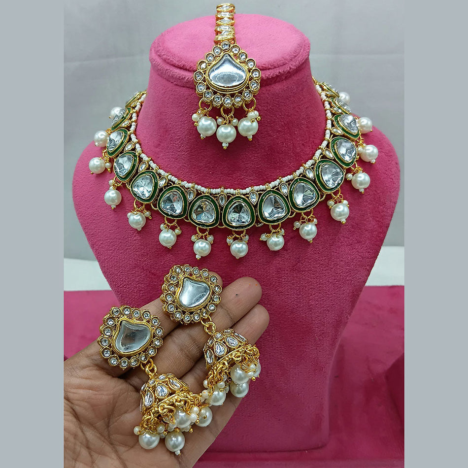 Kundan Necklace in Gold Plated | Bridal Jewellery India