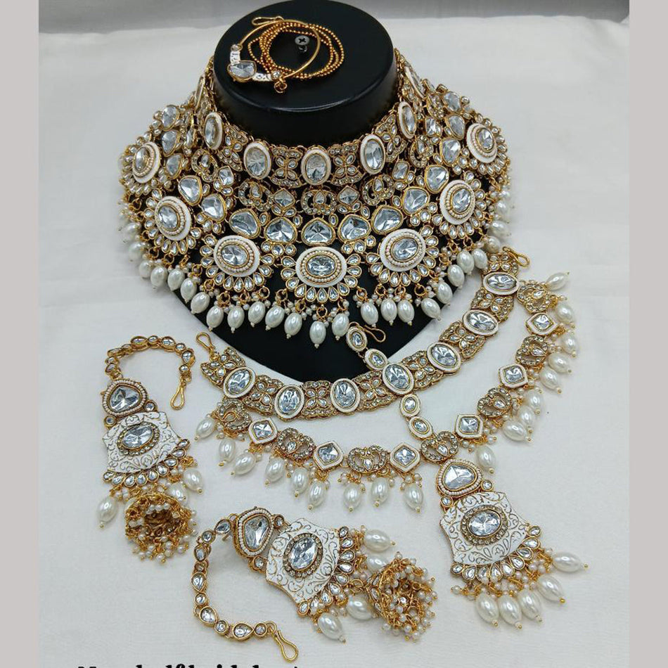 Kundan Choker Necklace in Gold Plated | Bridal Jewellery India