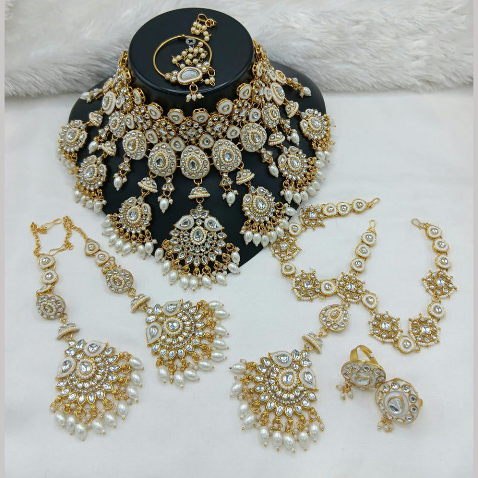 Kundan Choker Necklace in Gold Plated for Bridal | Bridal Jewellery India