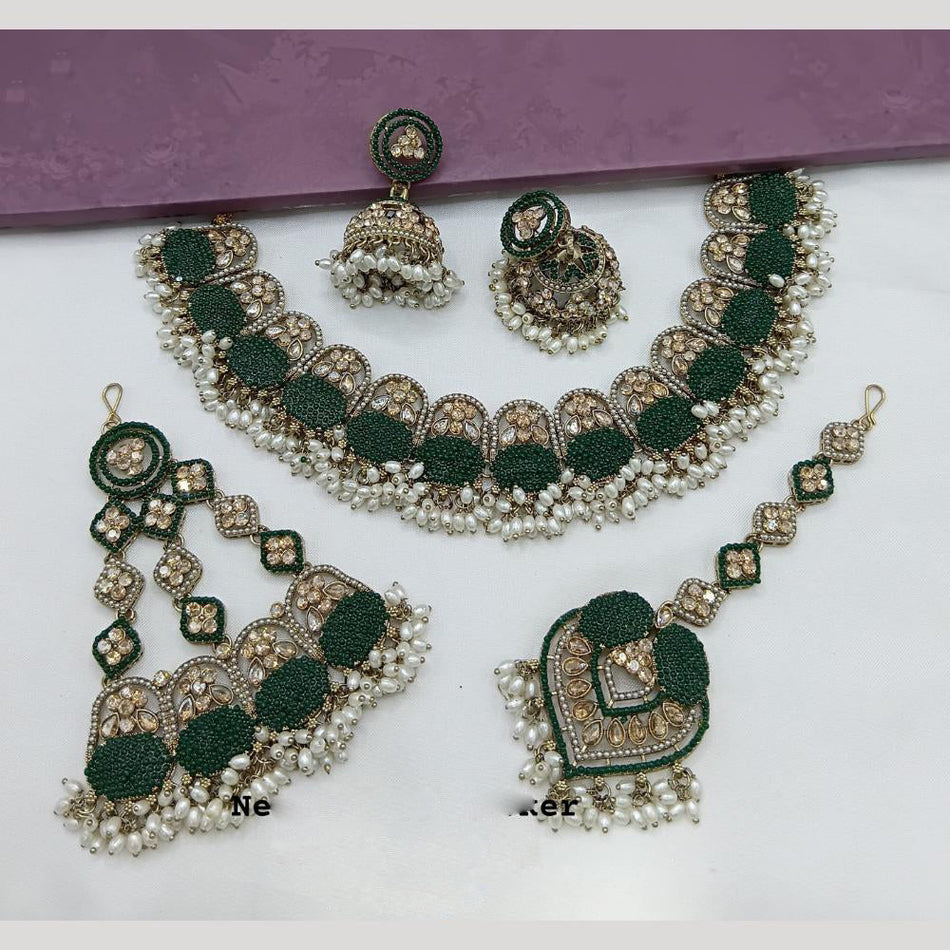Pearl Necklace in Austrian Silver | Bridal Jewellery India