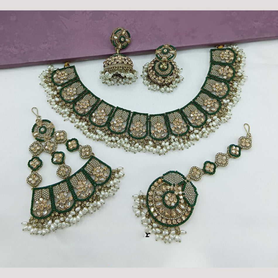 Rose Gold Plated Choker Necklace for Bridal Wear | Bridal Jewellery India