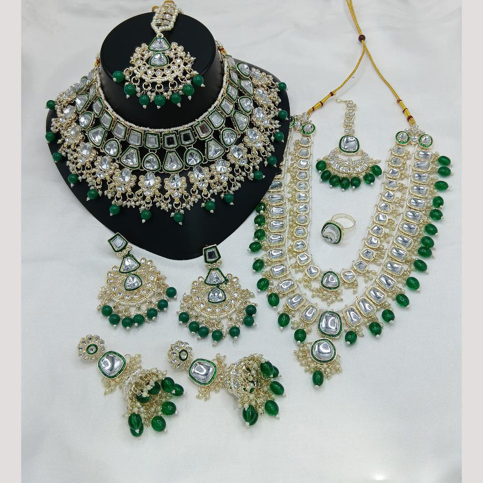 Kundan Stone Meenakari Necklace Bridal | Bridal Jewellery India