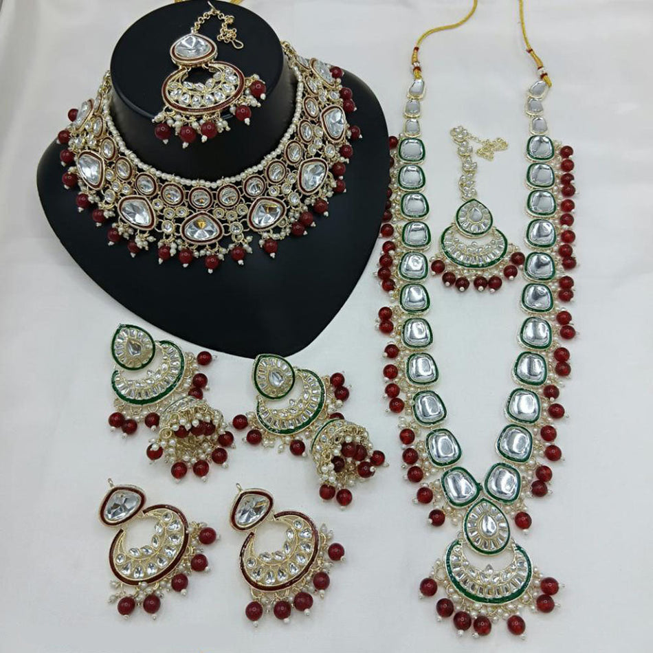Kundan Choker in White Gold Plated | Bridal Jewellery India
