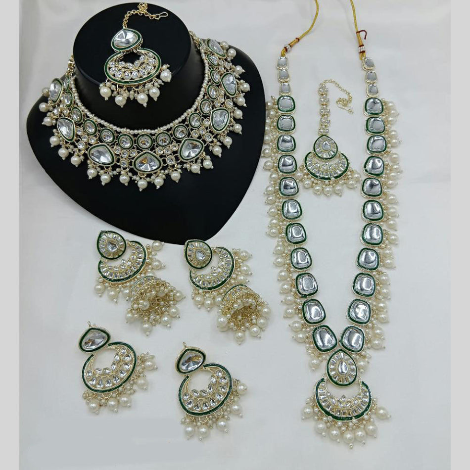 Kundan Choker in White Gold Plated | Bridal Jewellery India