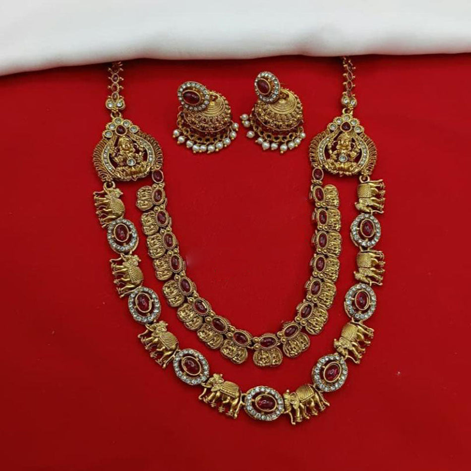 Heritage Pota Necklace in Oxidised Silver | Bridal Jewellery India