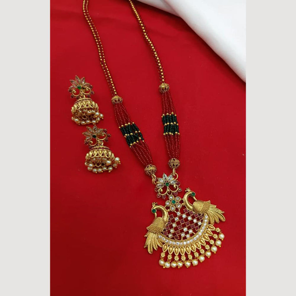 Peacock Design Necklace in Sterling Silver | Bridal Jewellery India