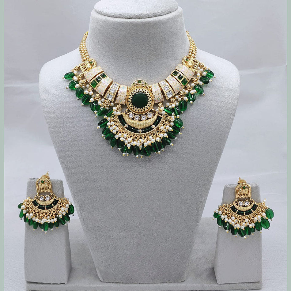 Pearl Charm Necklace in Silver | Bridal Jewellery India