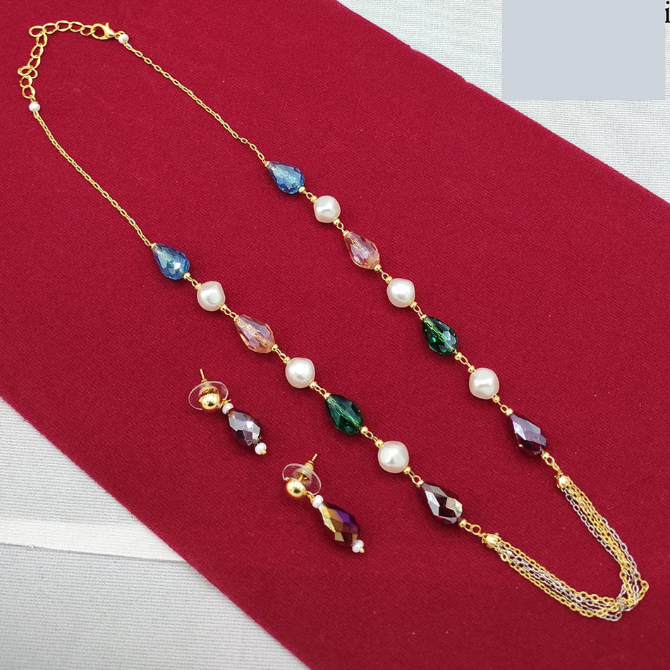 Multicolor Glass Beads Necklace Party Wear | Bridal Jewellery India