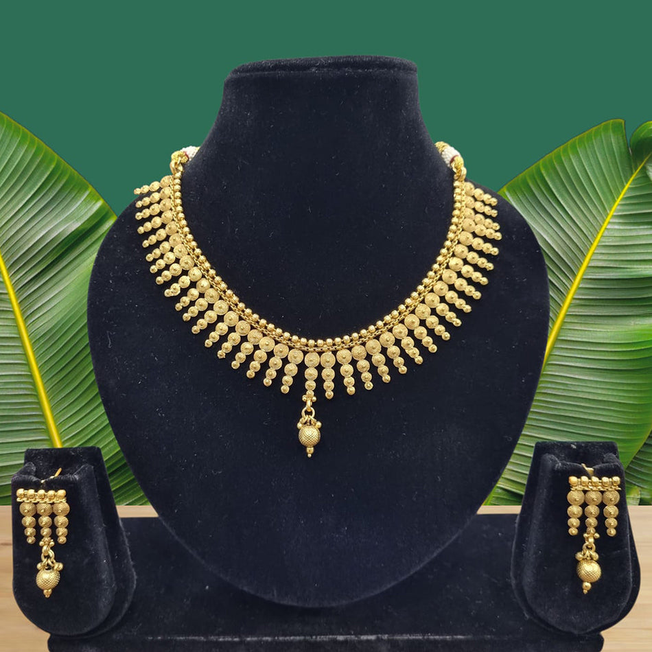 Elegant Beaded Necklace in Sterling Silver | Bridal Jewellery India