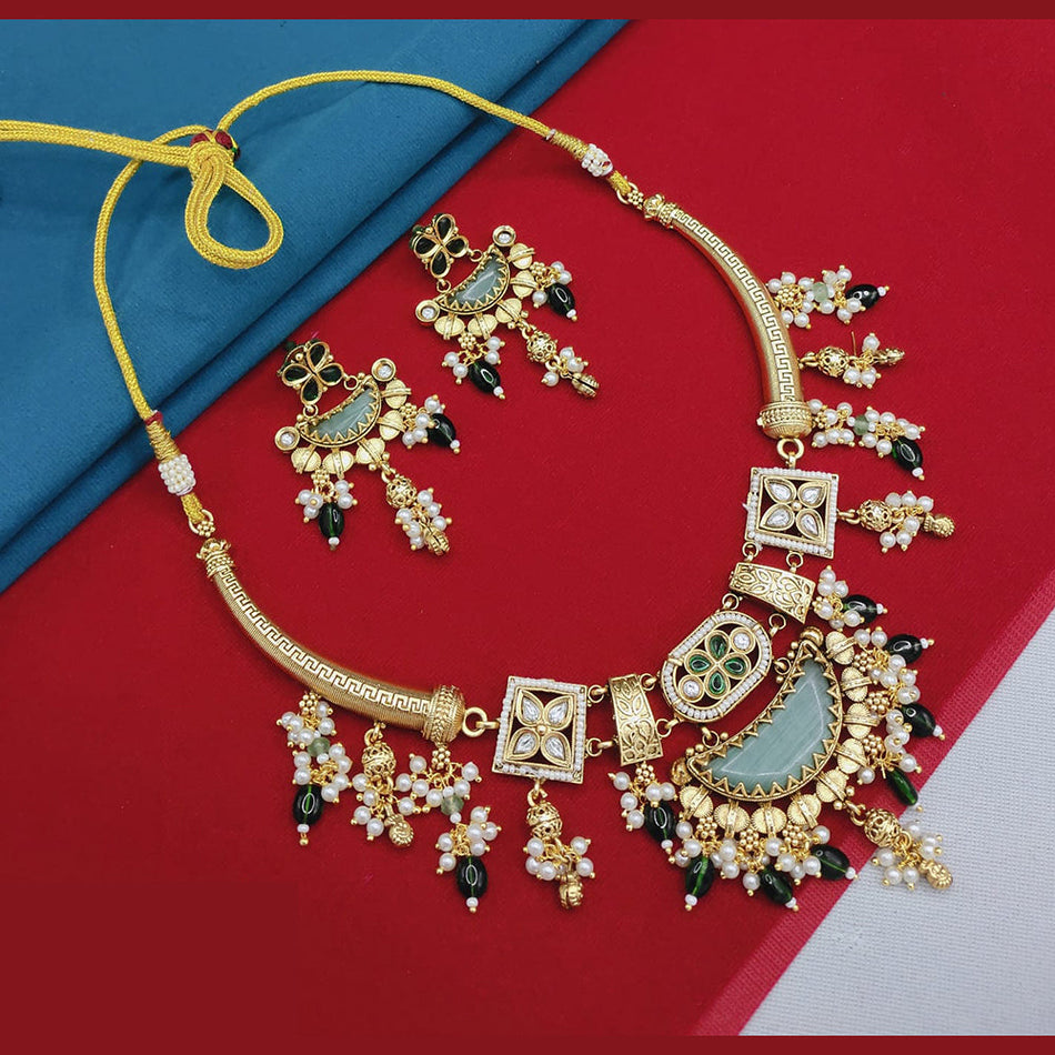 Pearl Necklace in Sterling Silver | Bridal Jewellery India