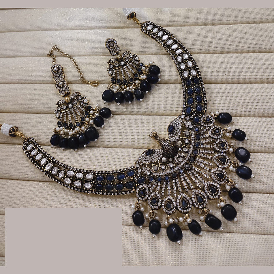 Pearl Drop Necklace in Gold Tone | Bridal Jewellery India