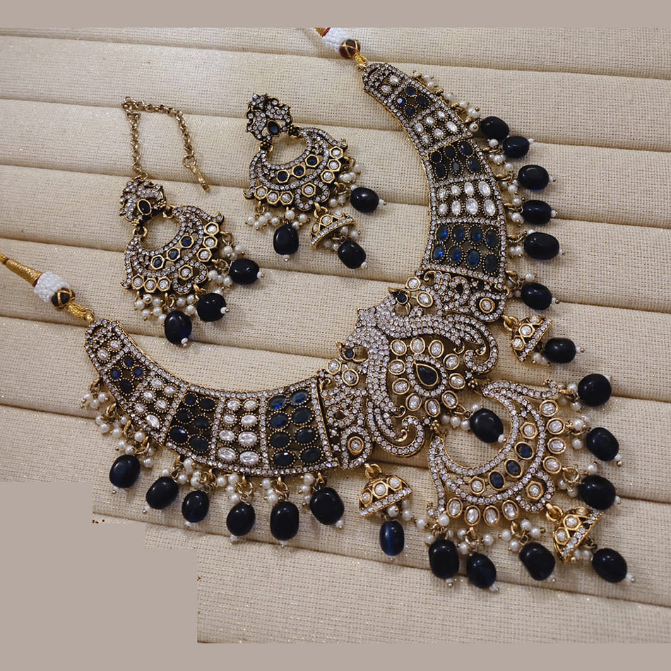 Pearl Drop Earrings in Gold Tone | Bridal Jewellery India