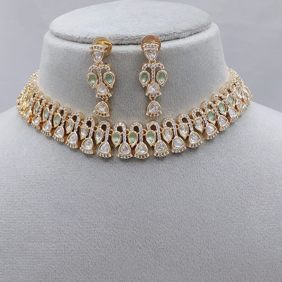 Kundan Choker Necklace in Gold Plated | Bridal Jewellery India