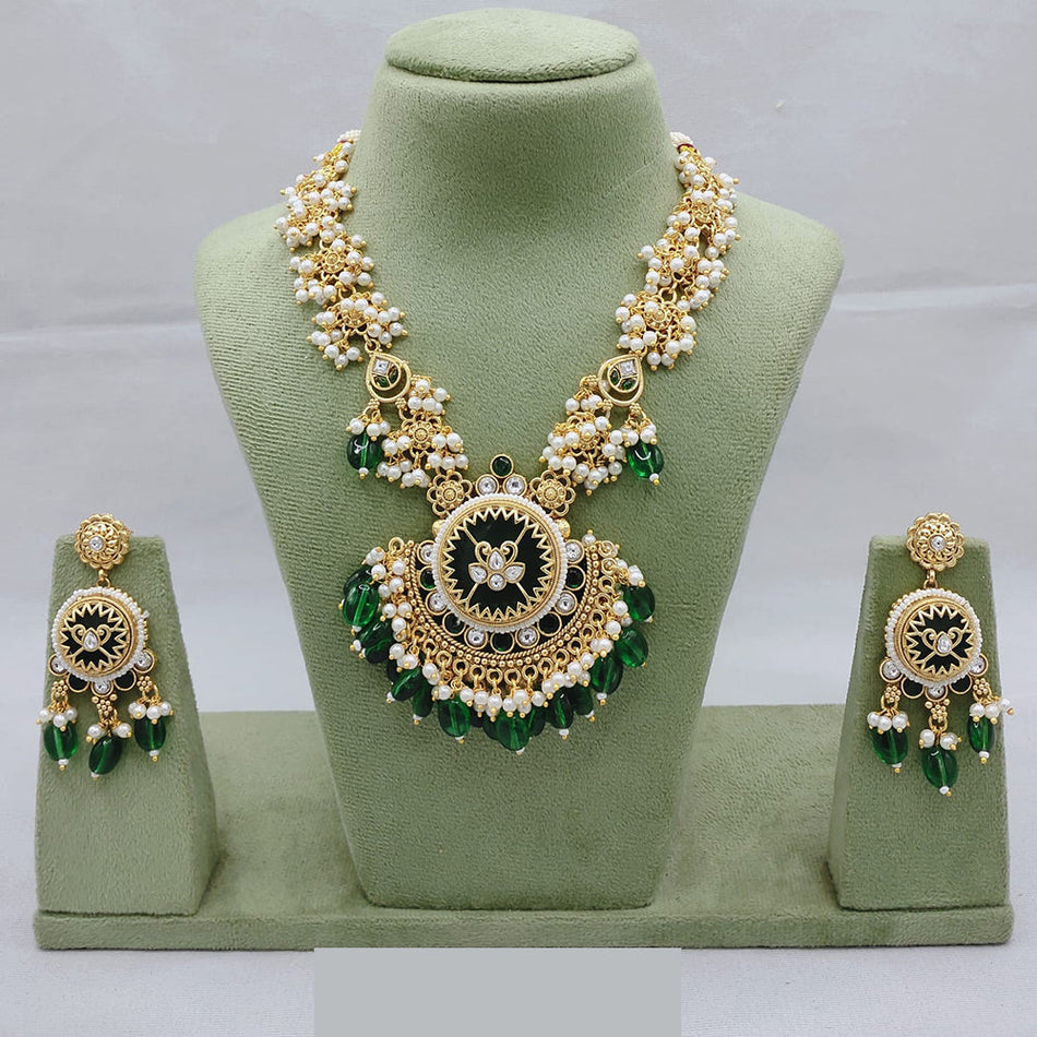 Pearl Pota Necklace in Sterling Silver for Special Events | Bridal Jewellery India