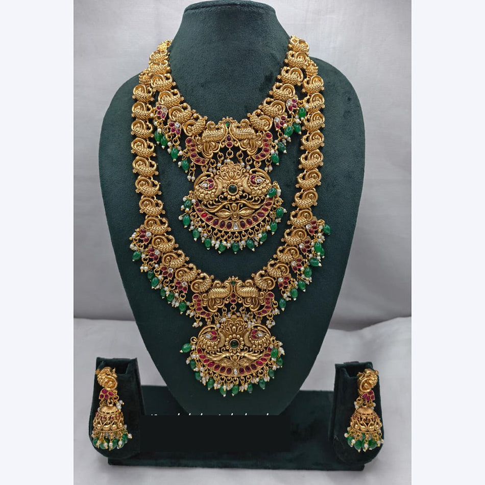 Look Pota Necklace in Rose Gold Plated | Bridal Jewellery India