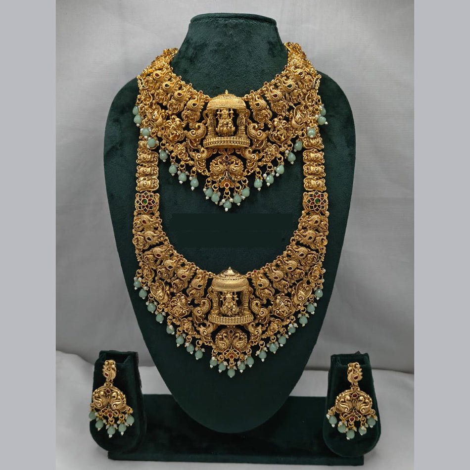 Kundan Necklace in Gold Plated with Earrings | Bridal Jewellery India
