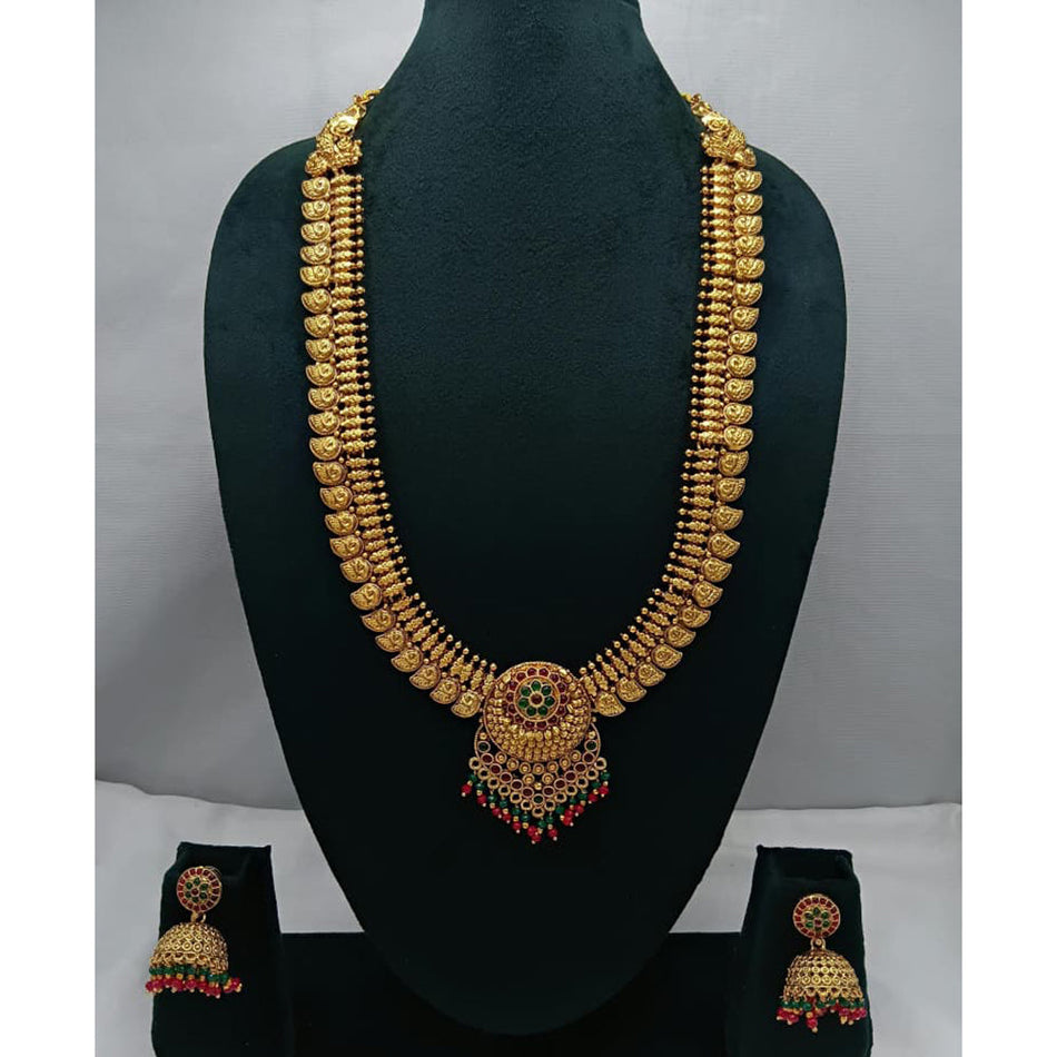 Heritage Pota Pearl Necklace in Gold Plated | Bridal Jewellery India