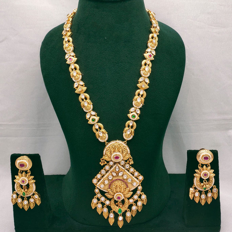 Kundan Choker Necklace in Gold Plated   Pearl | Bridal Jewellery India