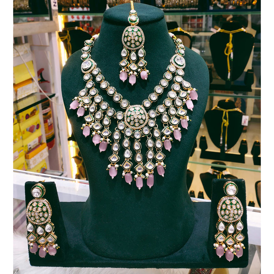 Kundan Necklace in  Gold Plated | Bridal Jewellery India