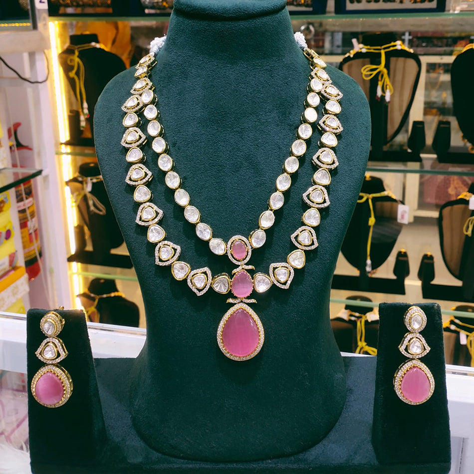 Kundan Necklace in Sterling Silver | Bridal Jewellery India