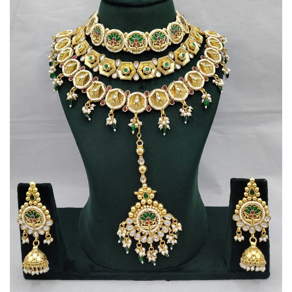 Regal Pota Pearl Choker in Platinum | Bridal Jewellery India
