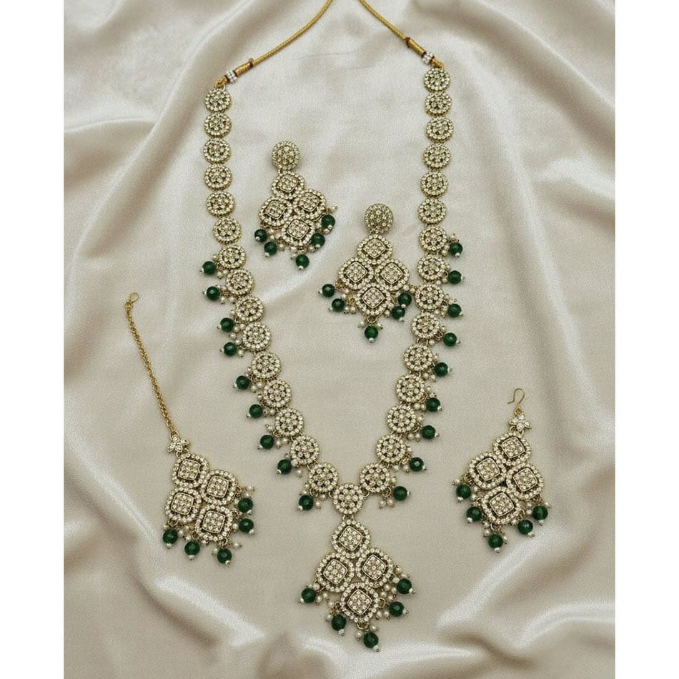 Luxury Austrian Stone Necklace for Occasion | Bridal Jewellery India