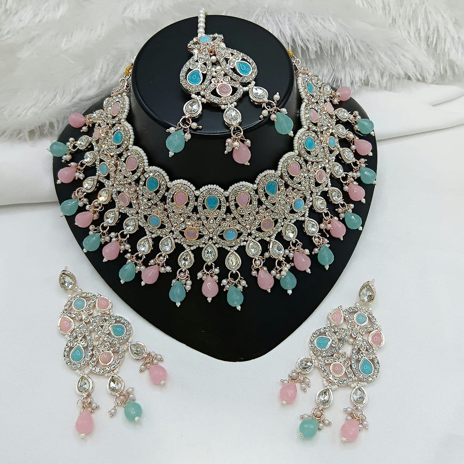 Heritage Style Choker in Austrian Silver | Bridal Jewellery India