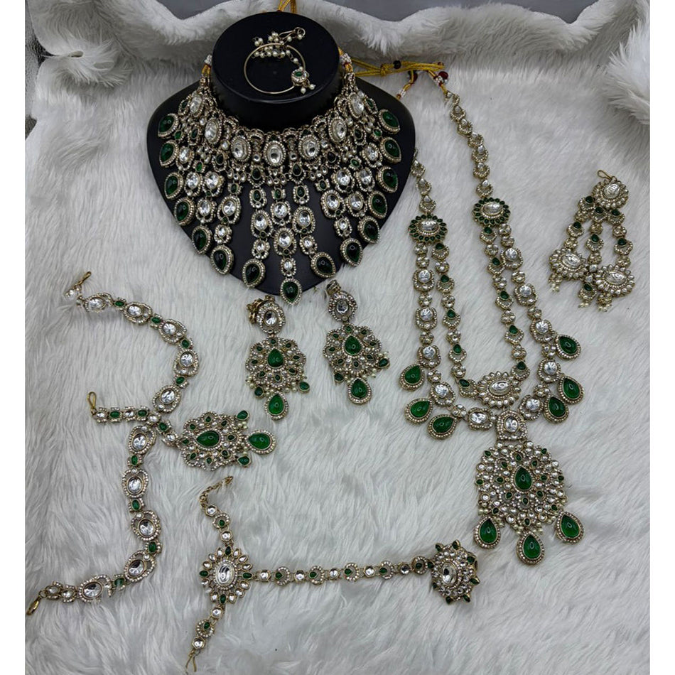 Kundan Choker Necklace in Gold Plated for Bridal Wear | Bridal Jewellery India