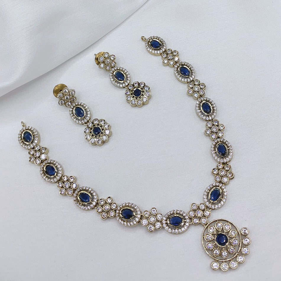 Elegant Pota Stone Choker in Gold Plated | Bridal Jewellery India