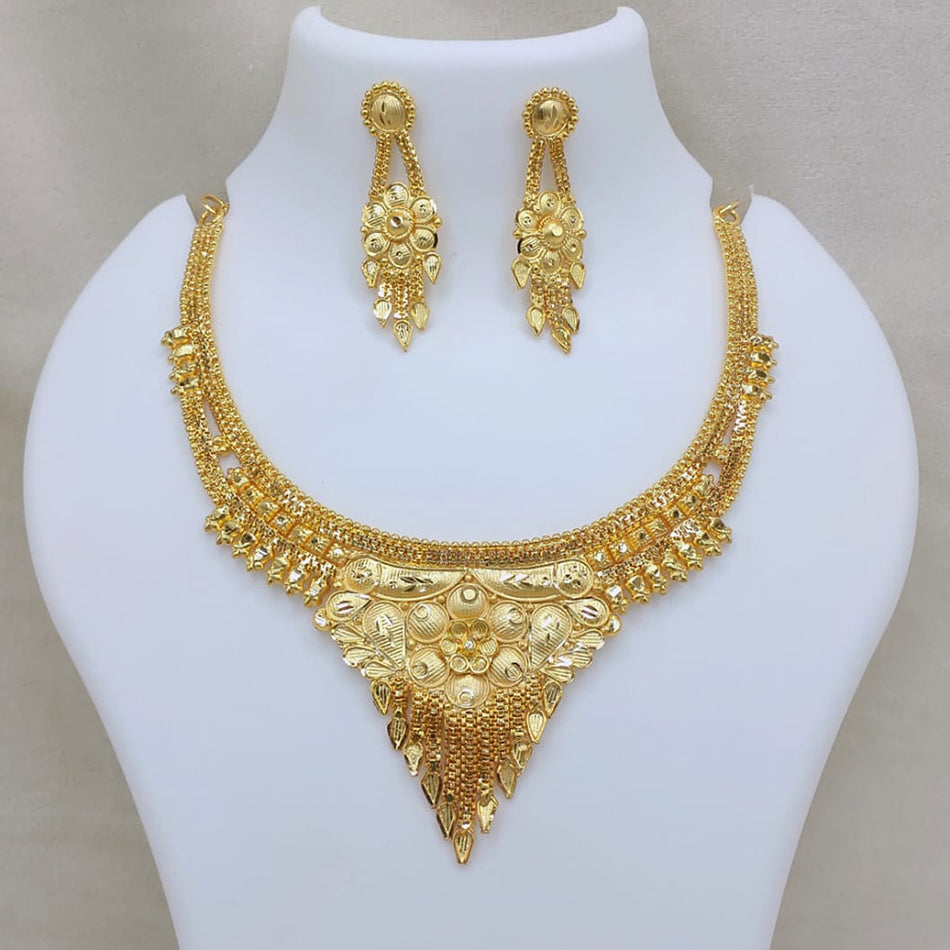 Gold Plated Layered Necklace Set | Bridal Jewellery India