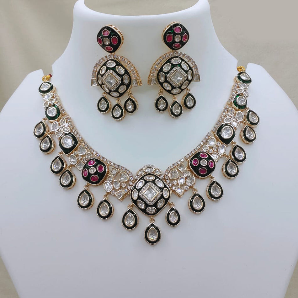 Kundan Choker Necklace in Gold Plated | Bridal Jewellery India