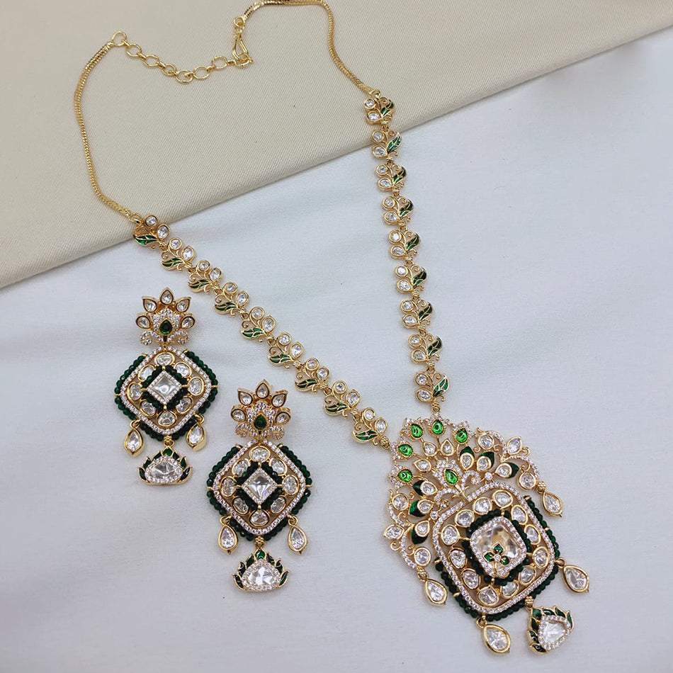 Kundan Choker Necklace in Rose Gold Plated | Bridal Jewellery India