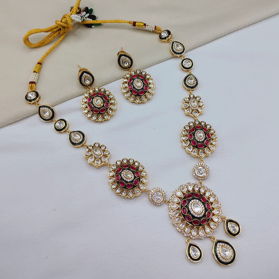 Kundan Choker Necklace in Gold Plated with Polki Stones | Bridal Jewellery India