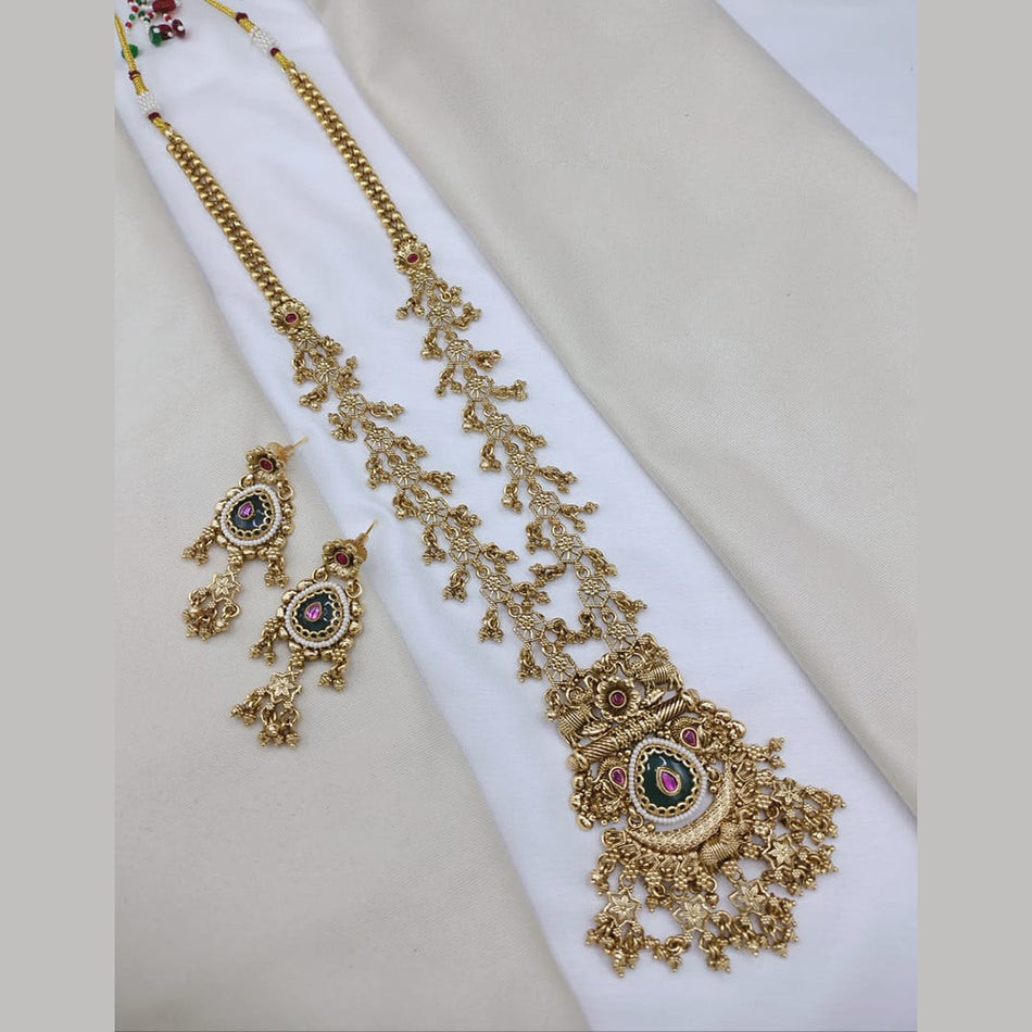 Elegant Long Chain Necklace in 14K Gold Plated | Bridal Jewellery India