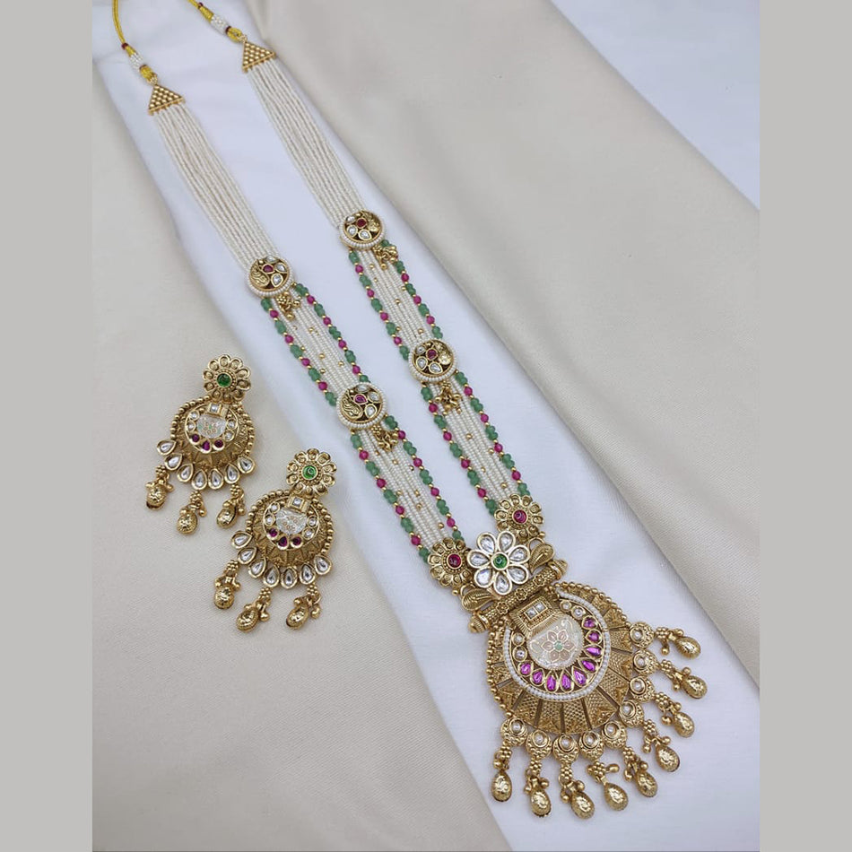 Elegant Meenakari Necklace in Silver | Bridal Jewellery India