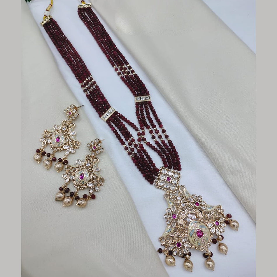 Elegant Kundan Necklace in Sterling Silver | Bridal Jewellery India