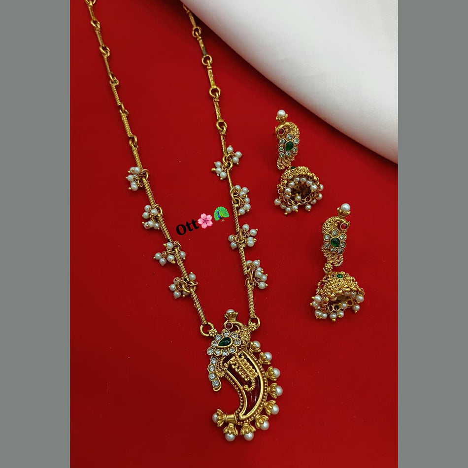Pota Stone Necklace in Sterling Silver | Bridal Jewellery India