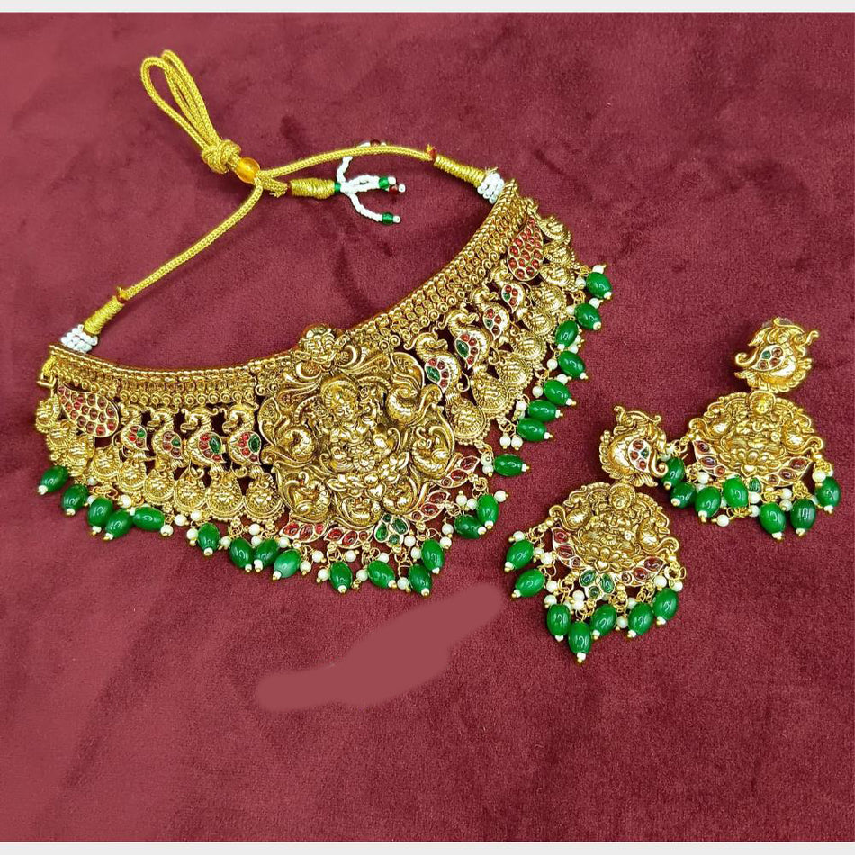 Heritage Pota Pearl Necklace in Gold Tone | Bridal Jewellery India