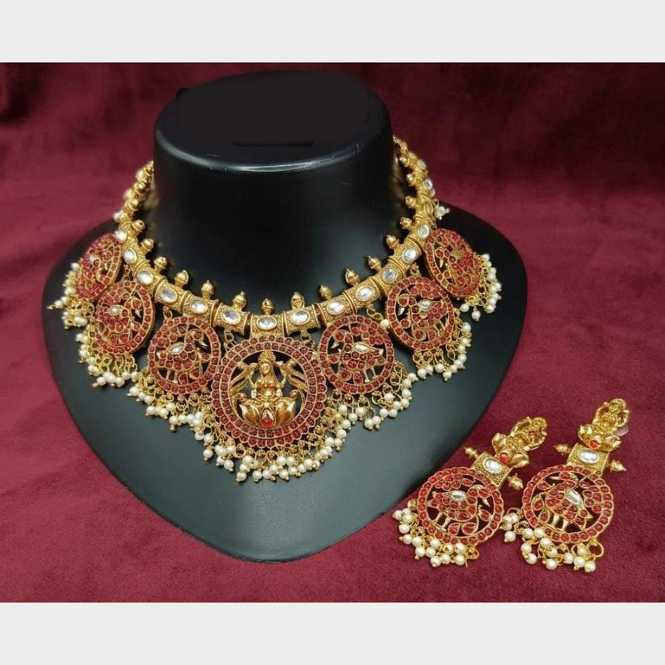 Heritage Pota Pearl Choker in Gold Plated | Bridal Jewellery India