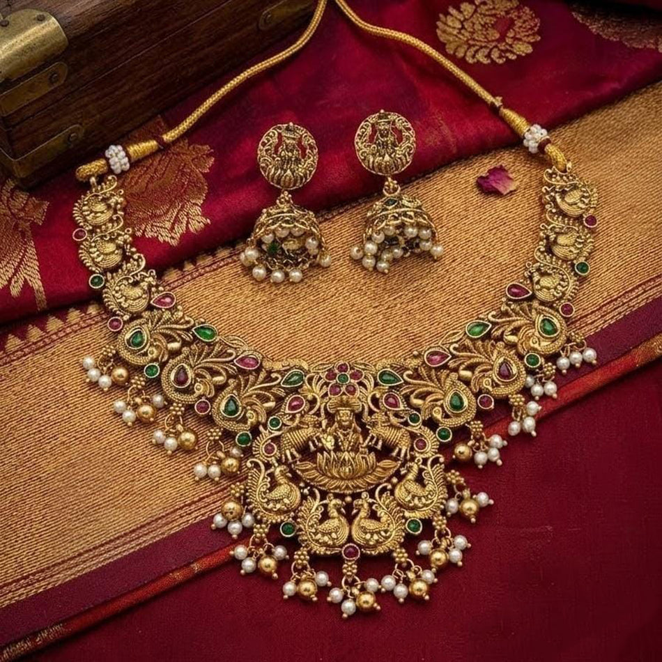 Heritage Pota Pearl Choker in Gold Plated | Bridal Jewellery India