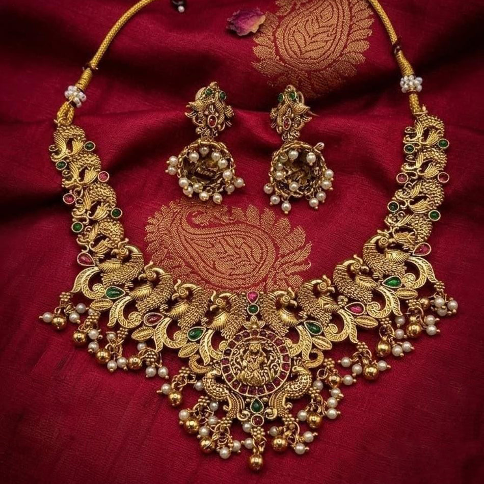 Heritage Pota Pearl Choker in Gold Plated | Bridal Jewellery India