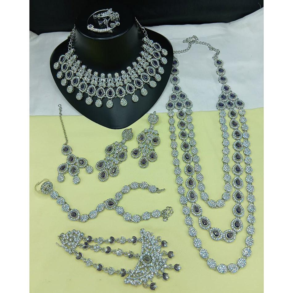 Gorgeous Bridal Necklace in Sterling Silver | Bridal Jewellery India