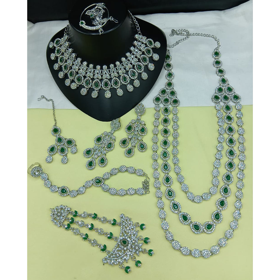 Gorgeous Bridal Necklace in Sterling Silver | Bridal Jewellery India